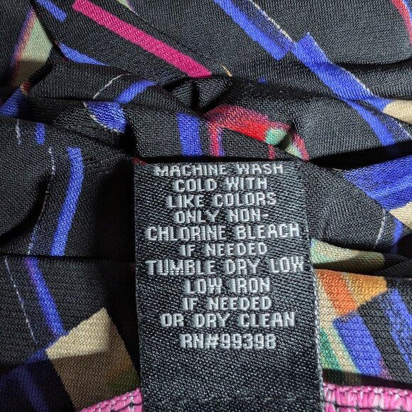 Peck And Peck Colorful Geometric Pattern Pants Size Med - Picture 7 of 7